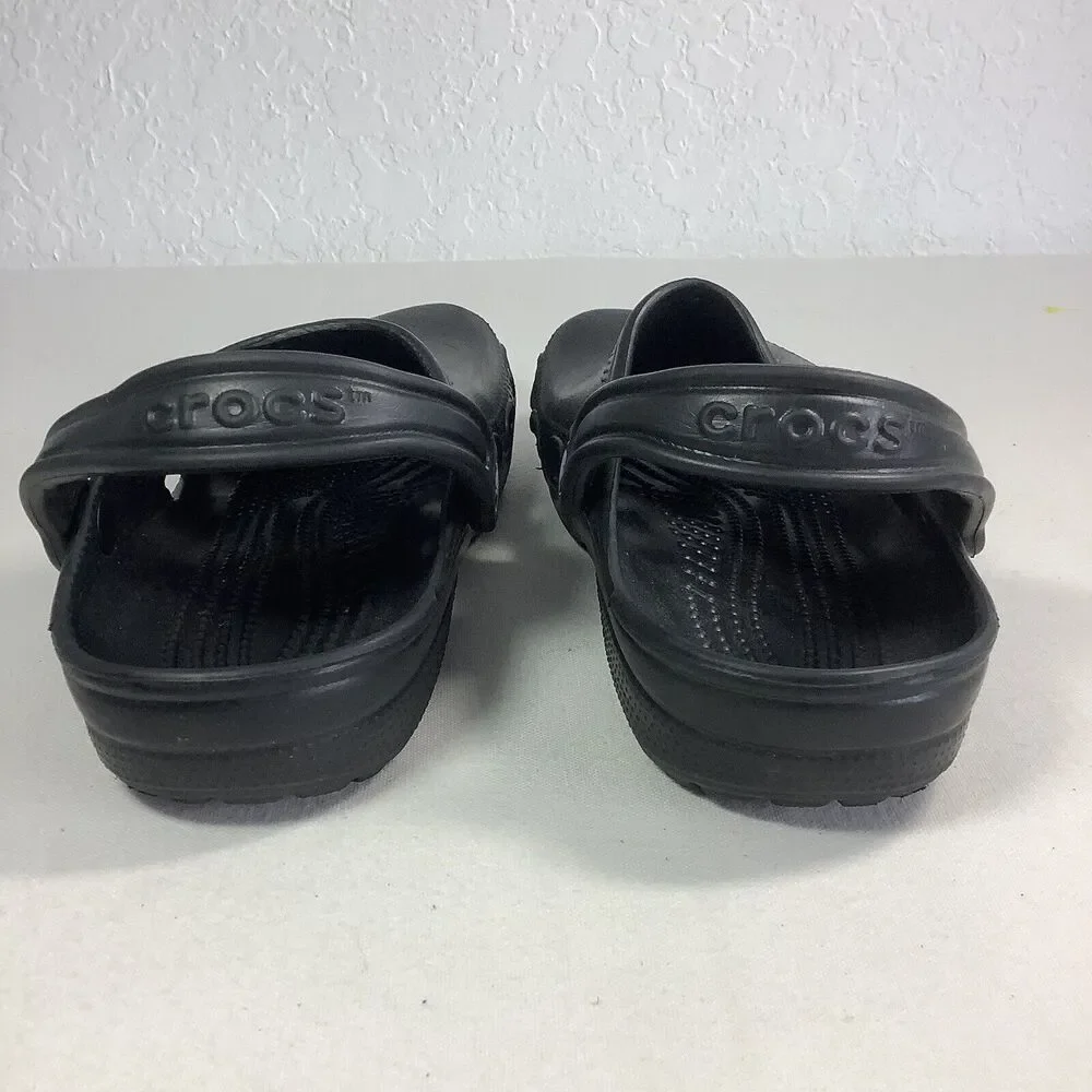 Crocs Crocband‎ Men/Women Size 5/7 Water Rain Shoes Sandals Slide Black Rubber